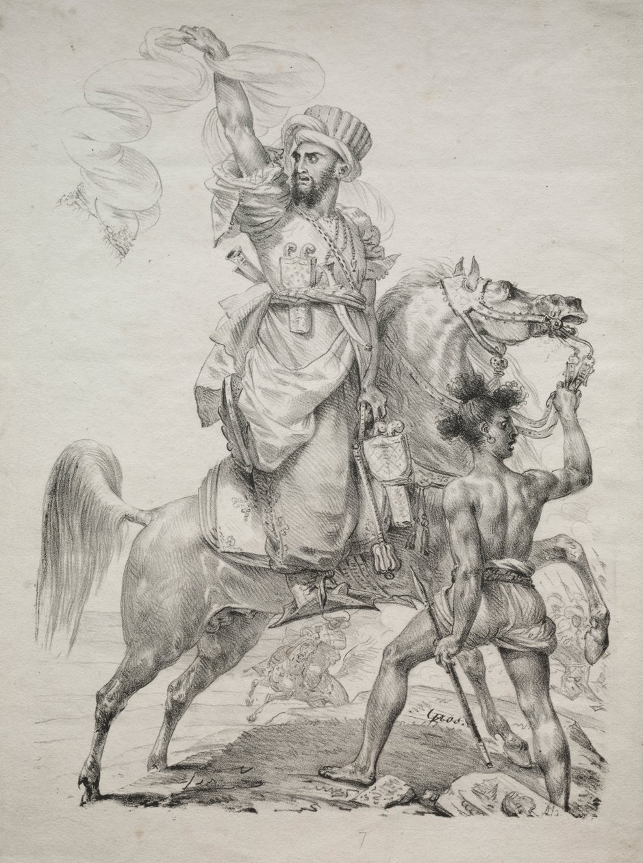 A Mameluke Chief on Horseback Signaling for Help by Antoine Jean Gros