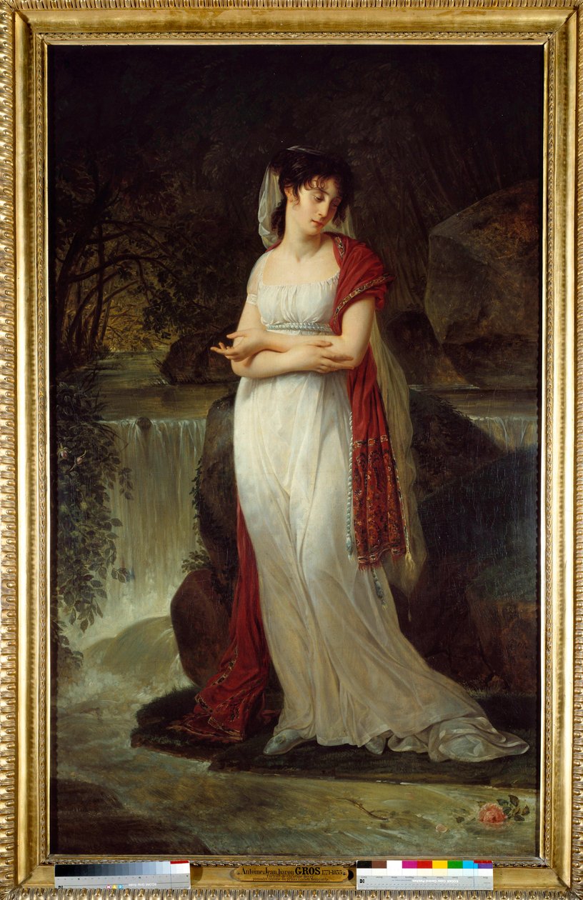 Posthumous Portrait of Christine Boyer. First Woman by Lucien Bonaparte. Painting by Antoine Jean Gros by Antoine-Jean Gros