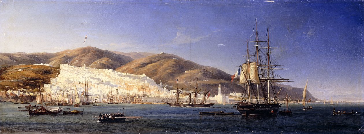 Alger Harbour by Antoine Leon Morel Fatio