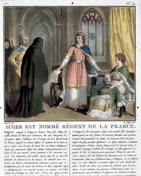 Abbot Suger (1082-1152) is Named as Regent of France by Antoine Louis Francois Sergent Marceau