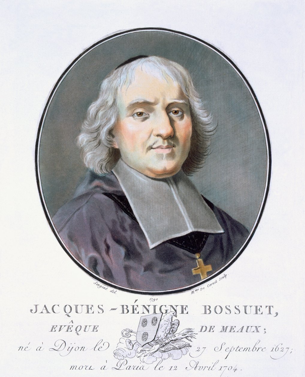 Jacques-Benigne Bossuet (engraving by Pierre Blin, 1786-92) by Antoine Louis Francois Sergent Marceau