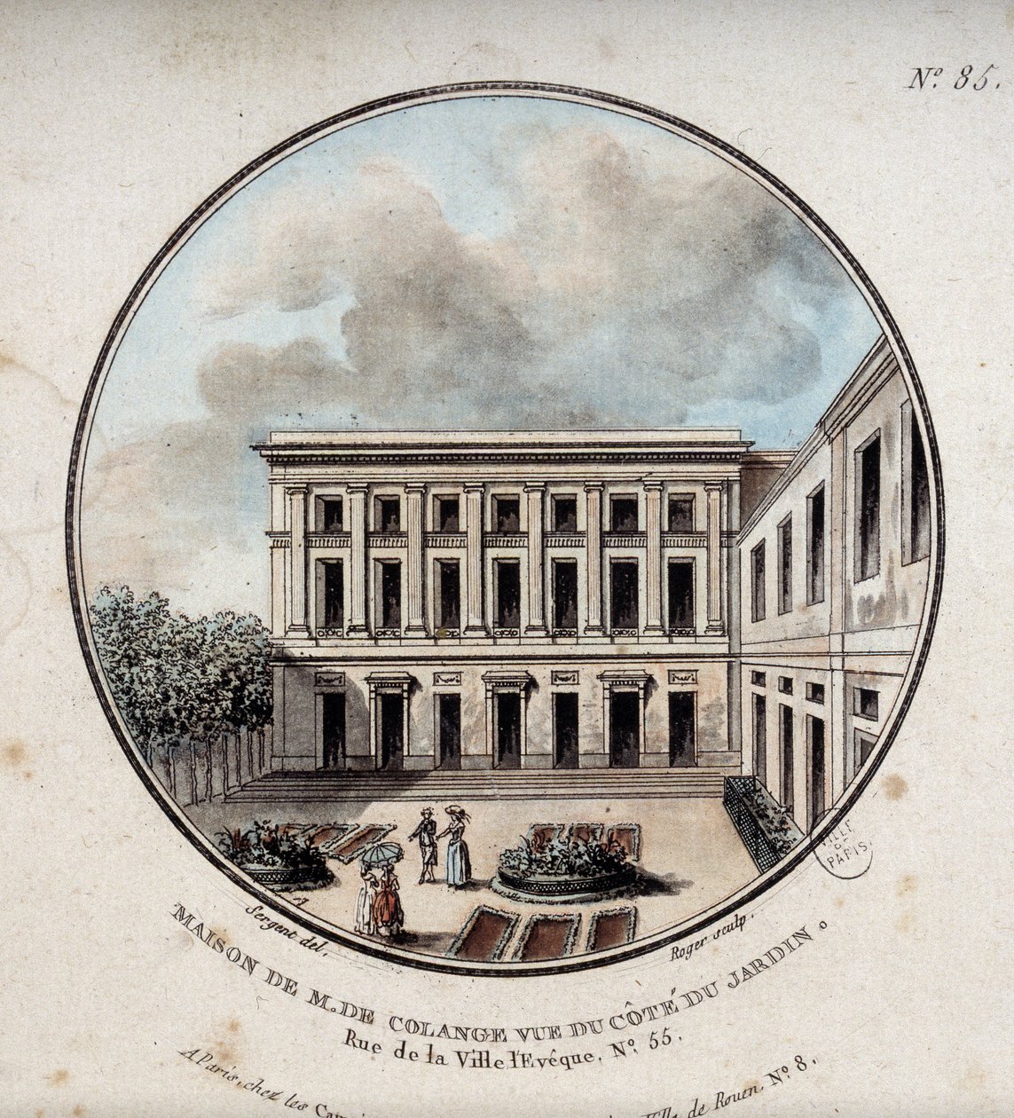 Maison de M. de Colange, view from the garden (rue Ville-l