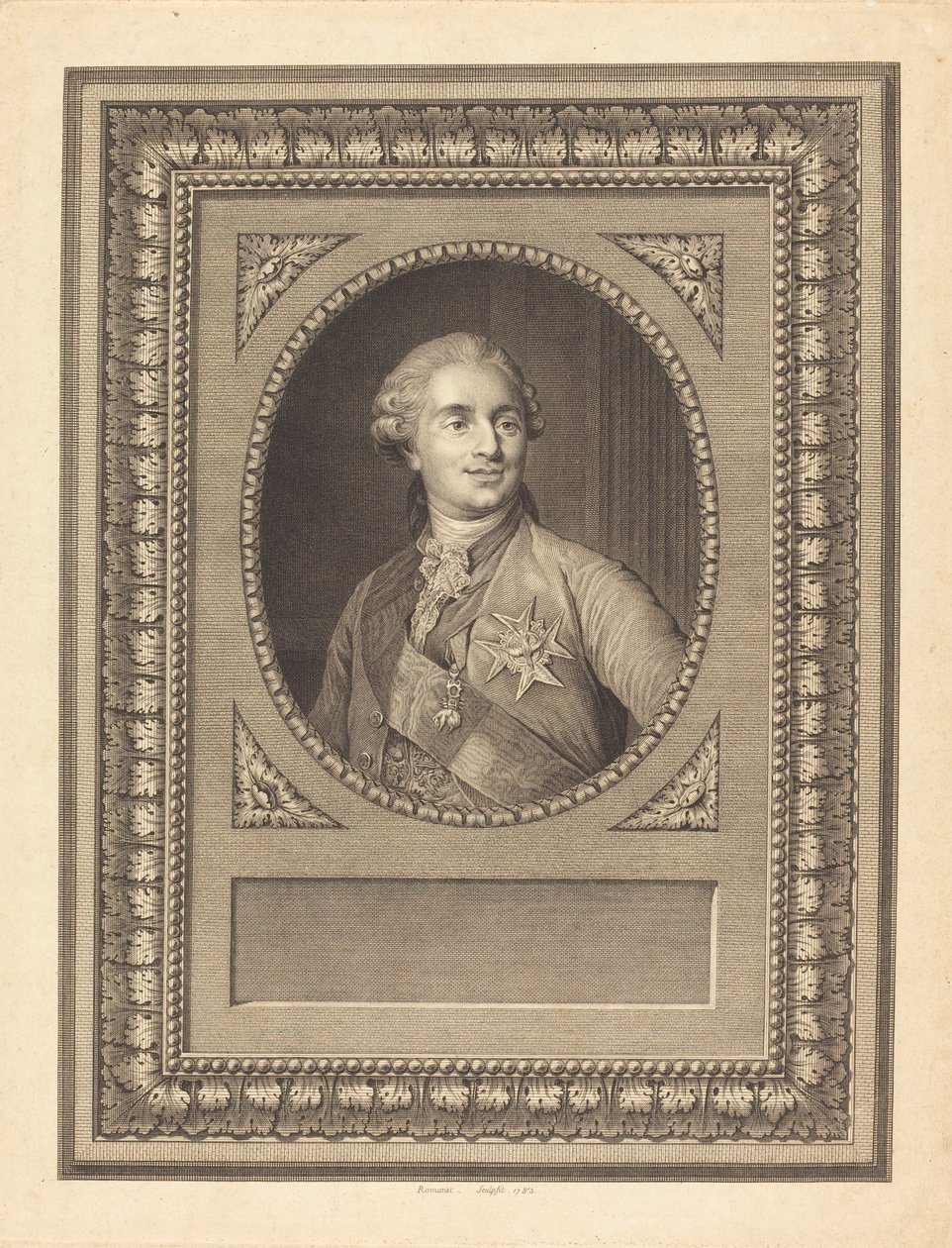 Louis XVI, King of France by Antoine Louis Romanet after Joseph Siffred Duplessis