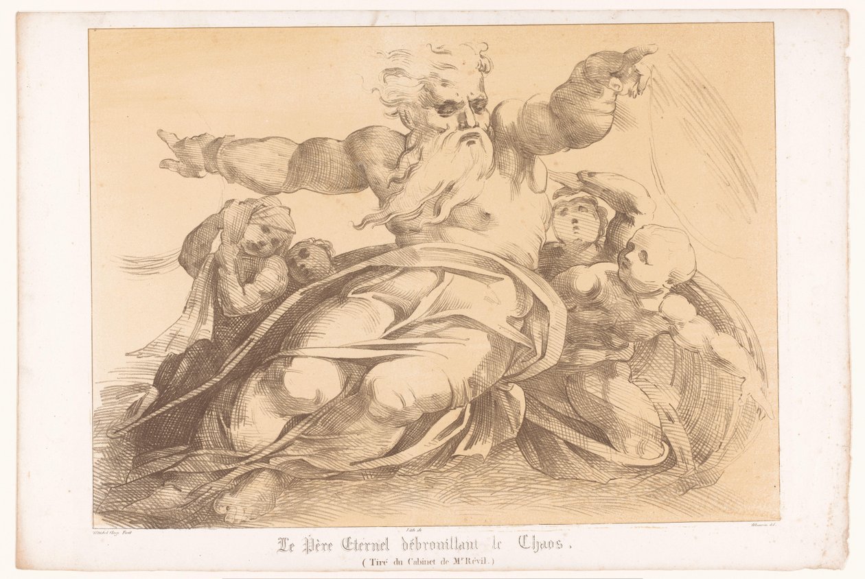 The creation of the earth from chaos by God by Antoine Maurin