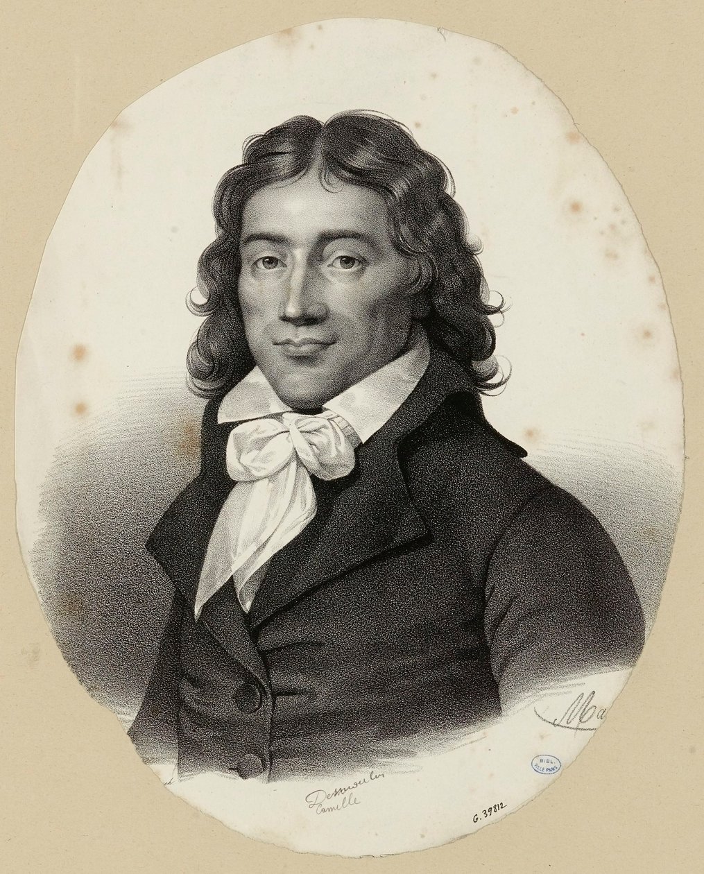 Portrait of Camille Desmoulins by Antoine Maurin