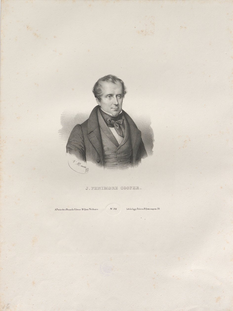 Portrait of the Writer James Fenimore Cooper, c. 1840 by Antoine Maurin