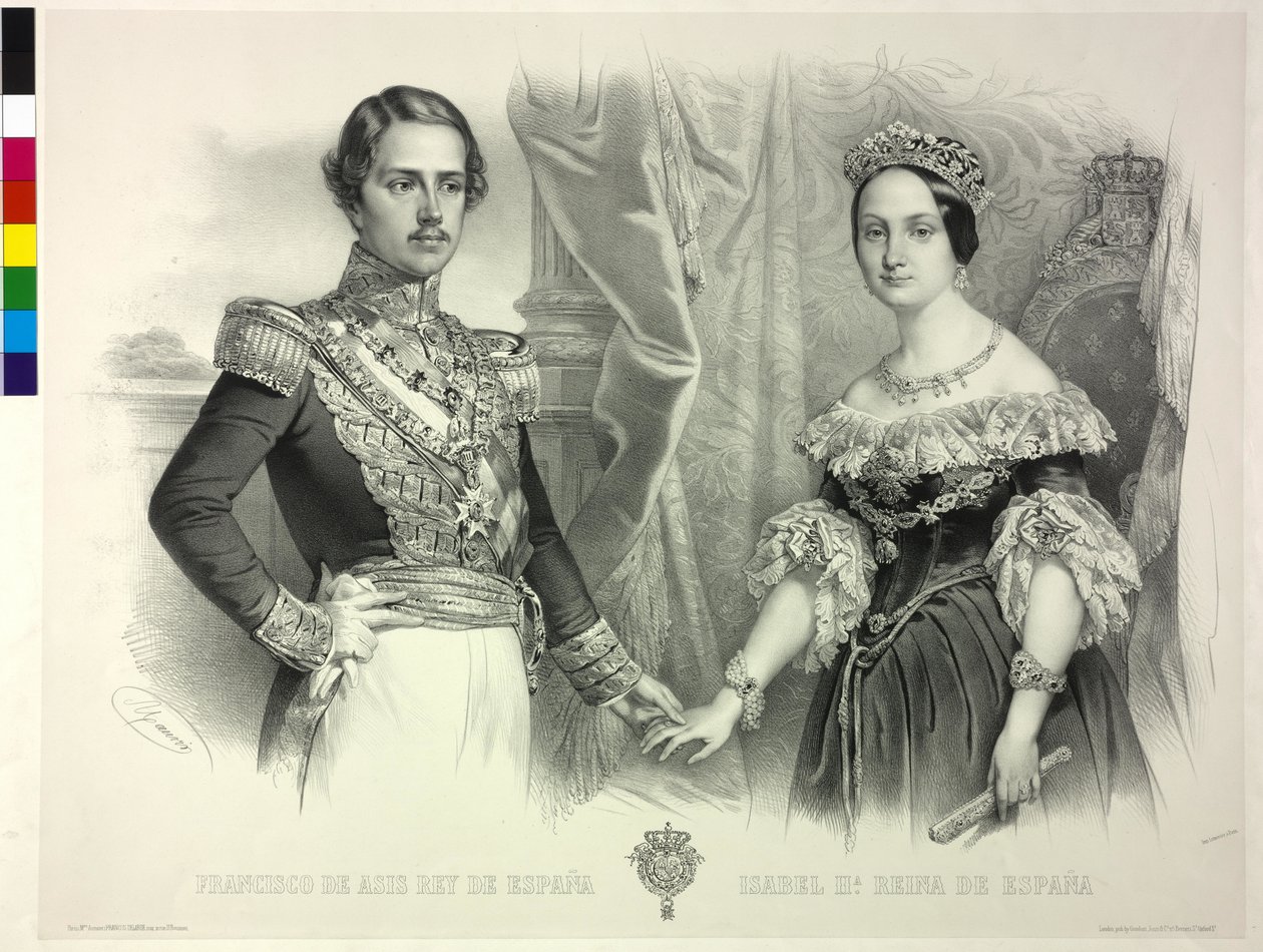 Queen of Spain and Her Husband Franz Isabella II by Antoine Maurin