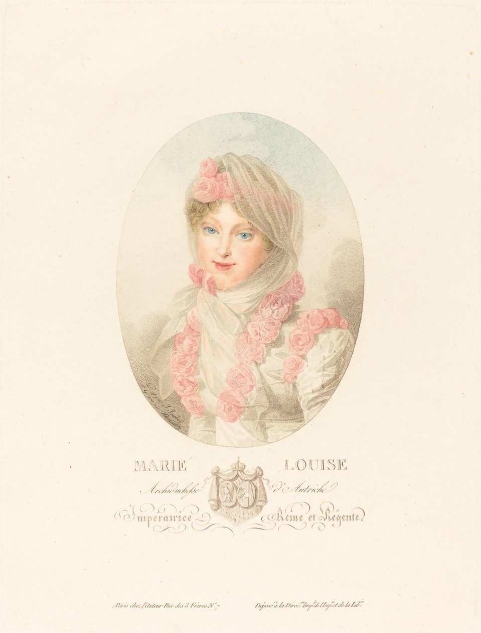 Marie-Louise, Empress of the French by Antoine Maxime Monsaldy after Jean Baptiste Isabey