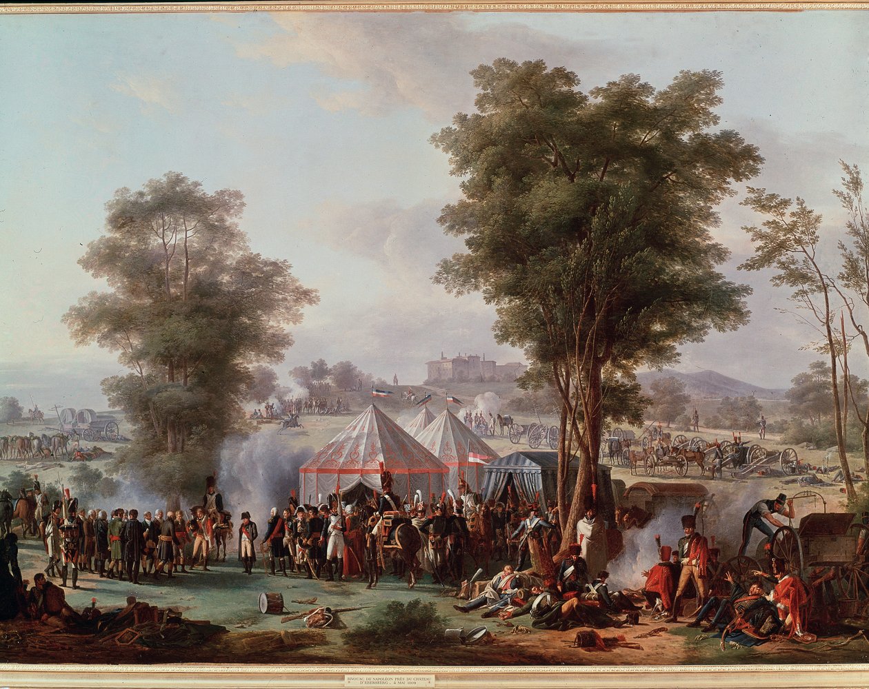 Bivouac of Emperor Napoleon I, Near the Castle of Ebersberg in Austria by Antoine Pierre Mongin
