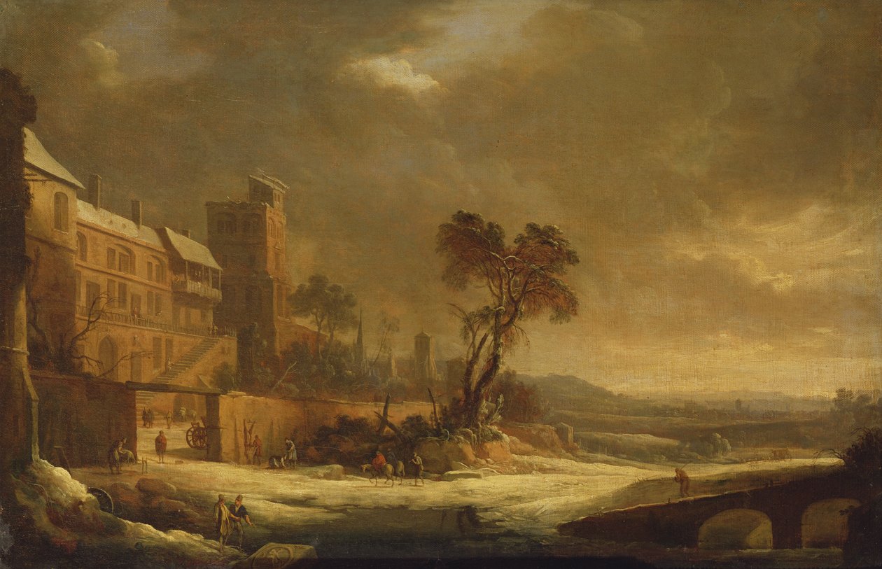 The Month of January, Snow Effect, 1699 by Antoine Pierre the Younger Patel