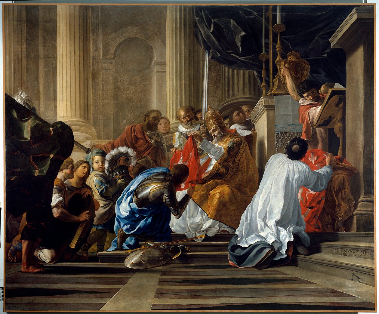 First Crusade: Raymond IV of Toulouse Taking the Cross by Antoine Rivalz