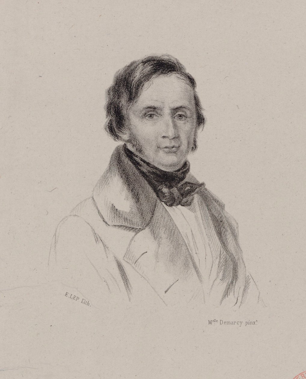 Portrait of Pianist and Composer Joseph Bernard Woets by Antoinette Louise Demarcy