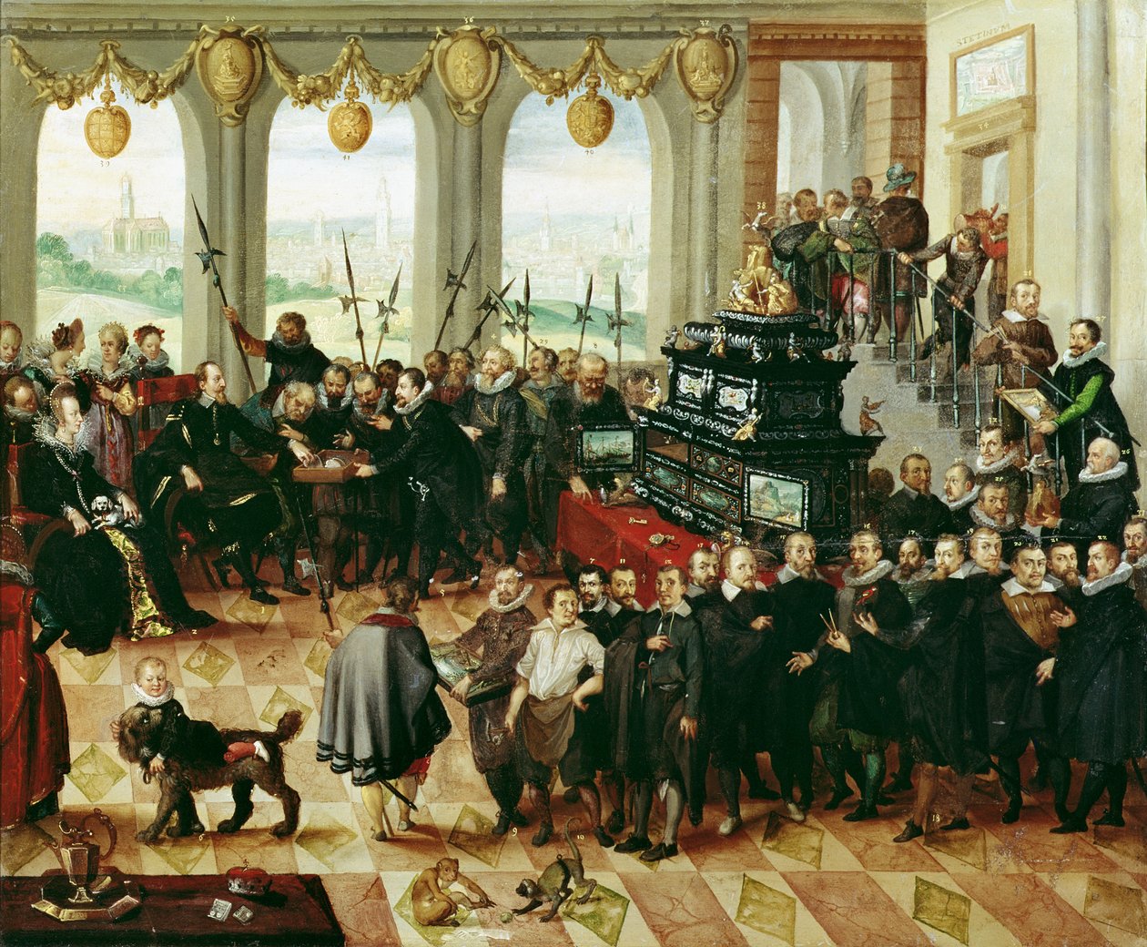 Presentation of the Pomeranian Kunstschrank to Duke Philip II of Pomerania-Stettin in 1617 by Anton Mozart