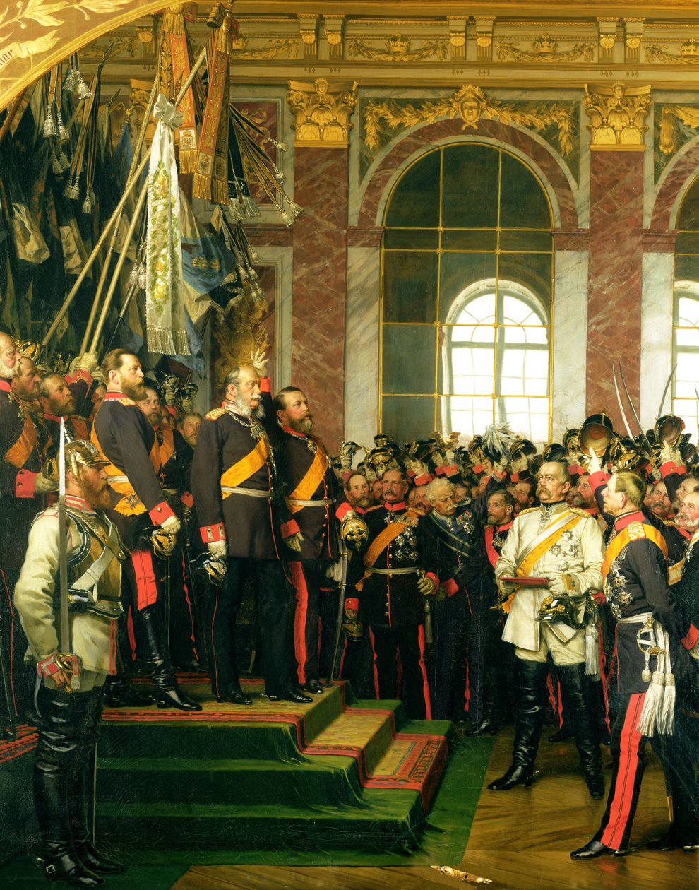 The Proclamation of Wilhelm as Kaiser of the New German Reich, in the Hall of Mirrors at Versailles on 18th January 1871 by Anton Alexander von Werner