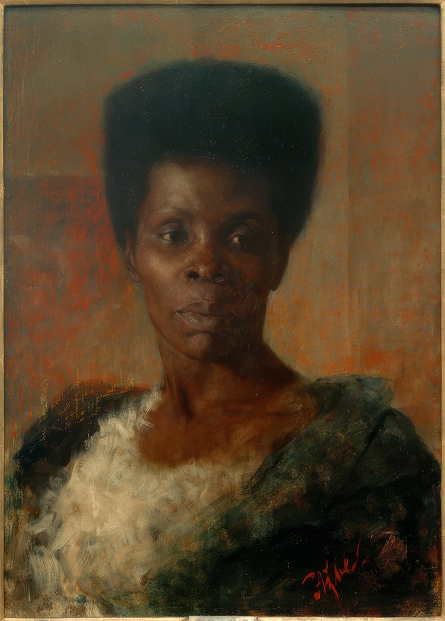 Black Woman by Anton Azbe: Premium art reproduction