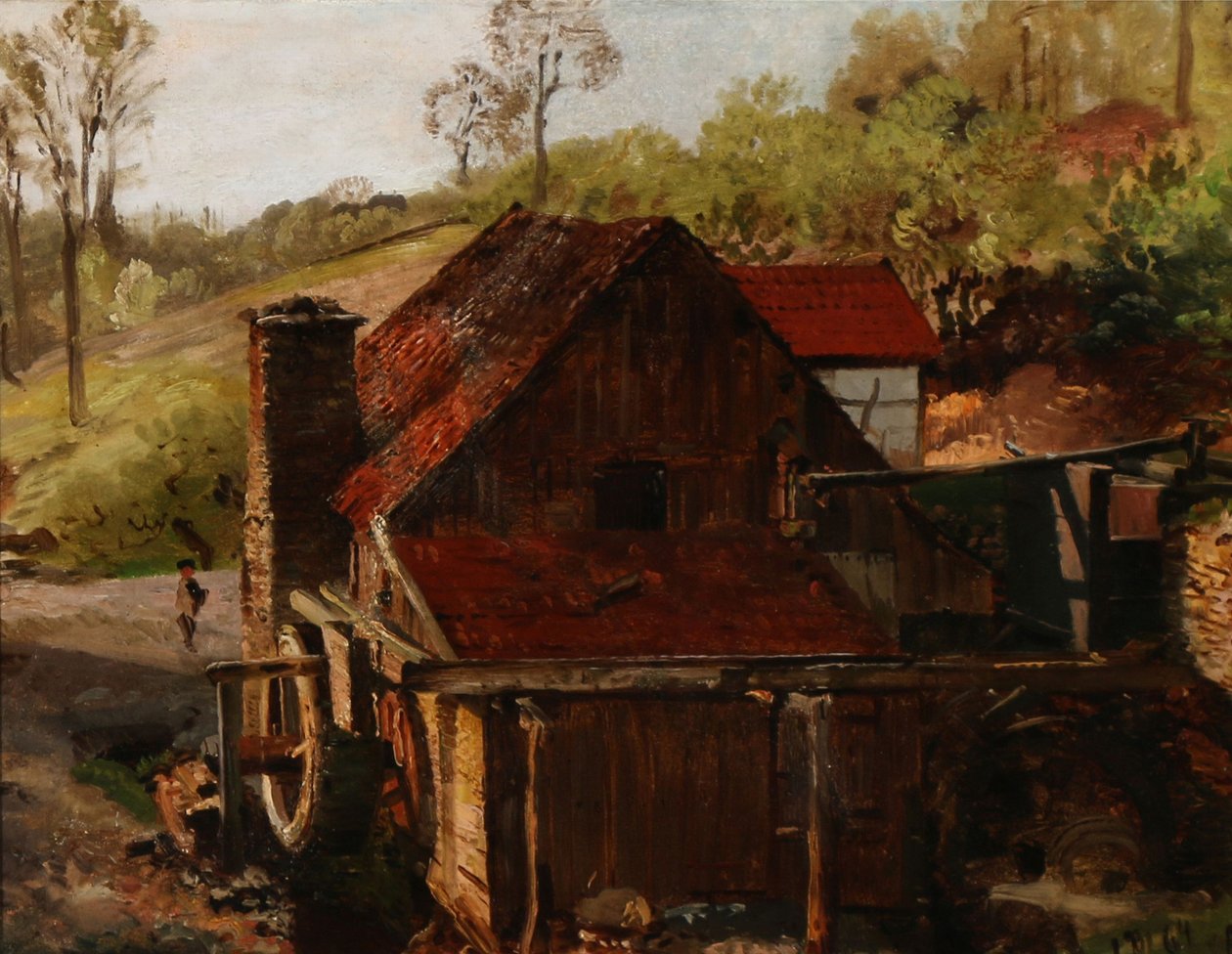 Behind a Watermill by Anton Eduard Kieldrup