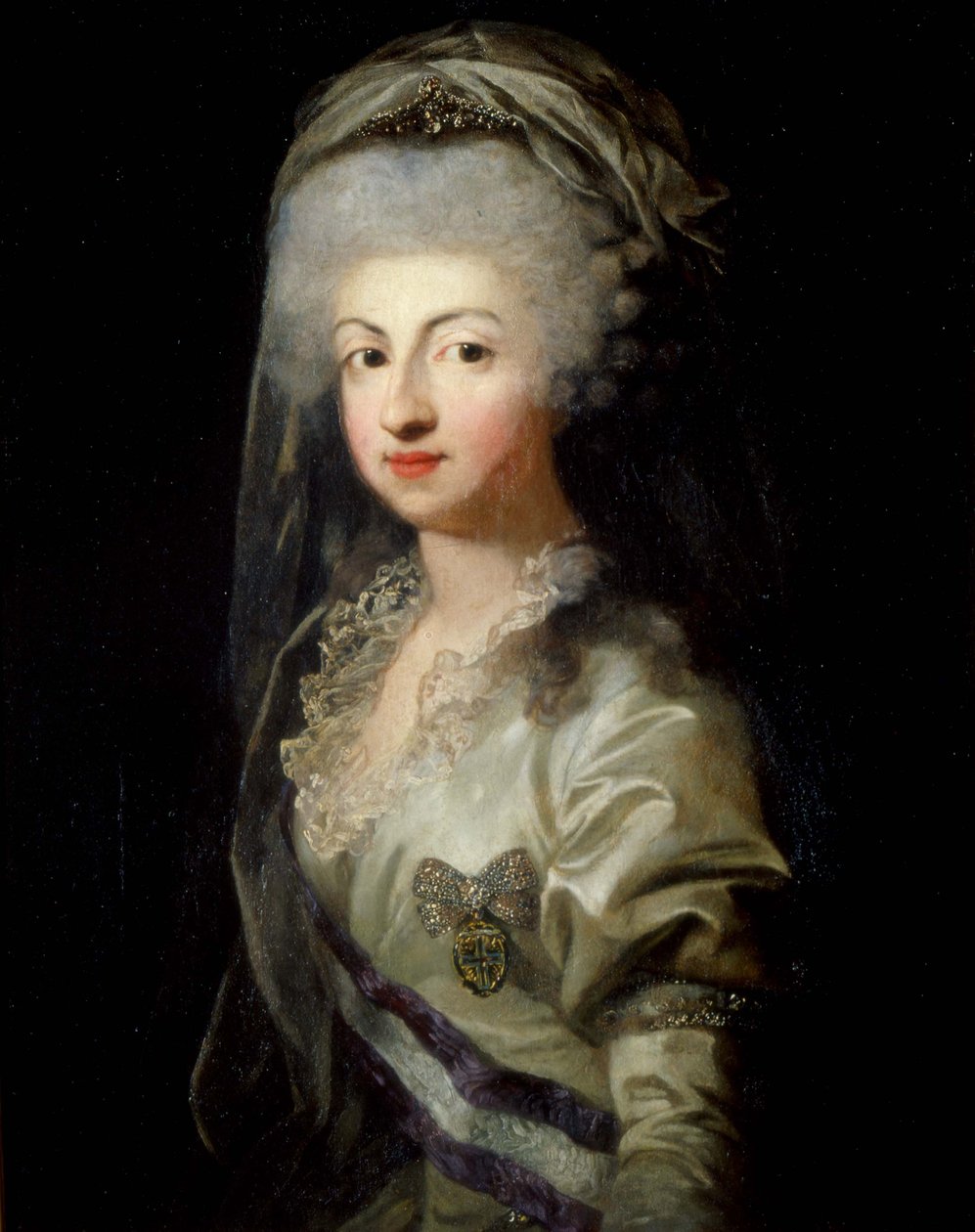 Portrait of Princess Maria Carolina of Bourbon with Diadem by Anton Graff