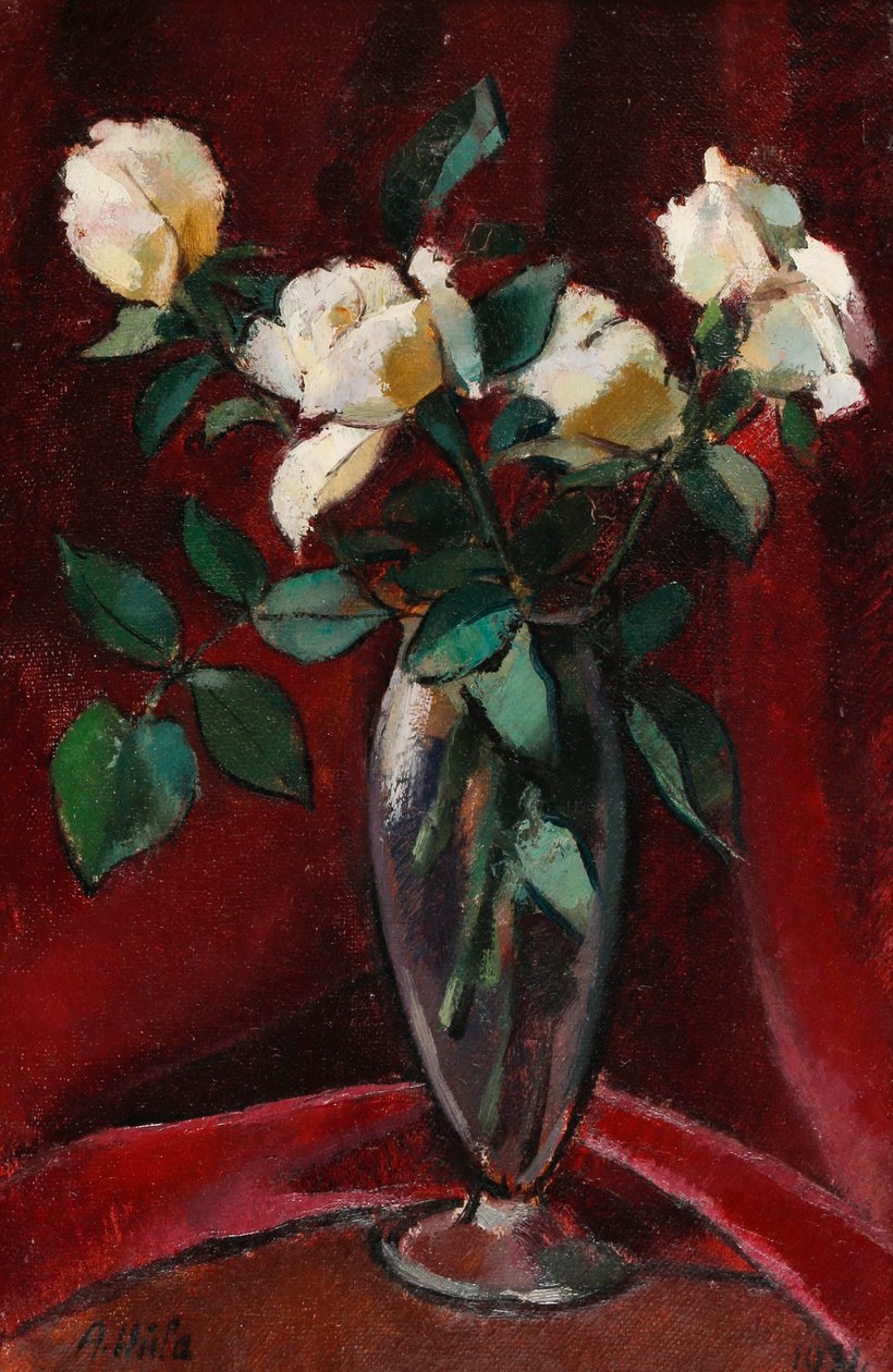 Bouquet of Roses in Vase by Anton Hula