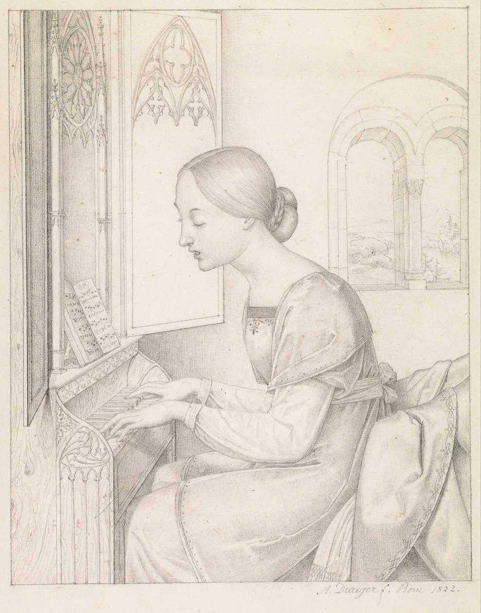 Saint Cecilia by Anton Josef Dräger