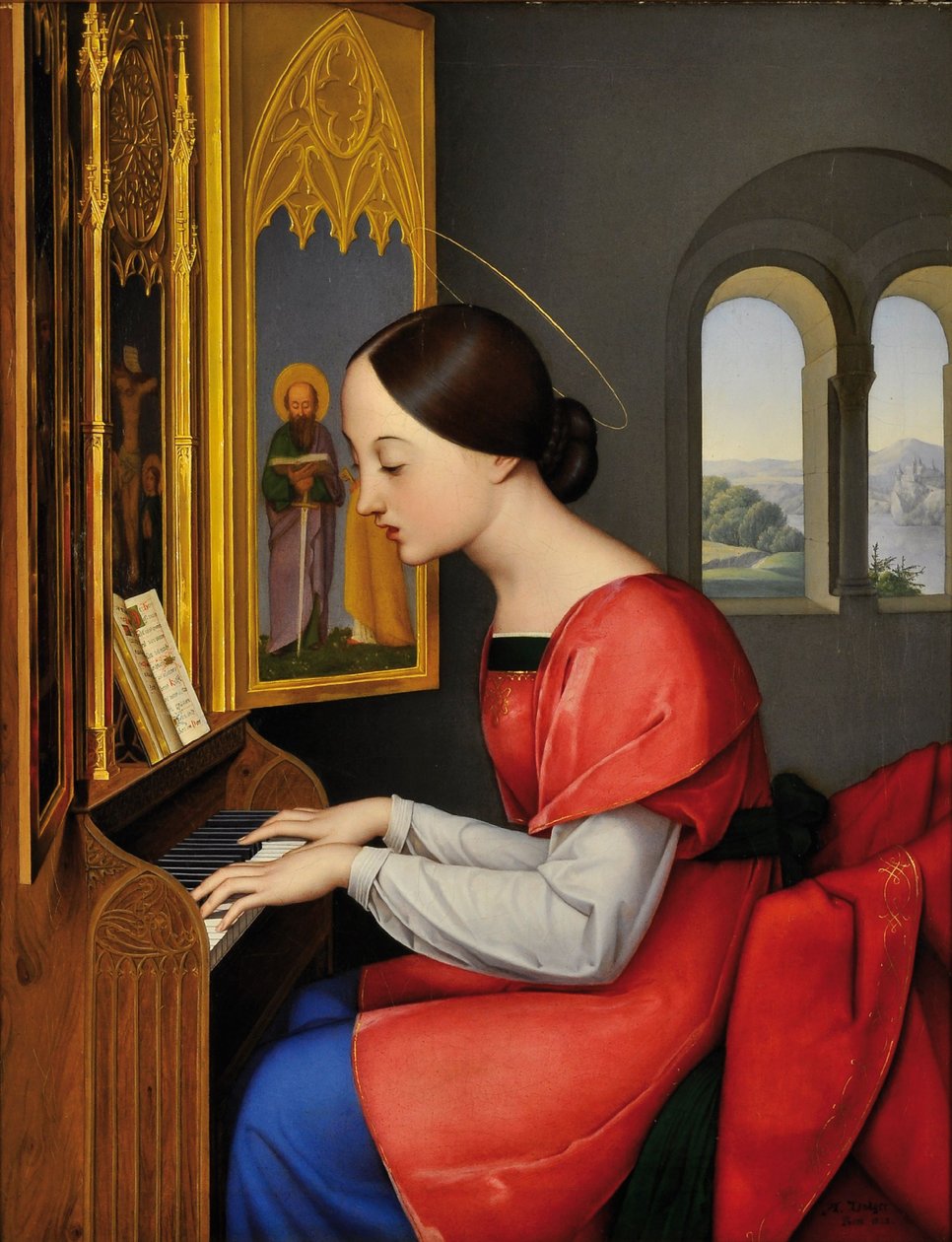 Saint Cecilia by Anton Josef Dräger
