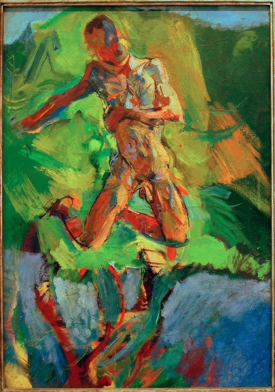 Kneeling Narcissus by Anton Kolig