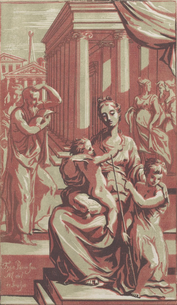 The Virgin and Child with Saint John the Baptist by Anton Maria Zanetti
