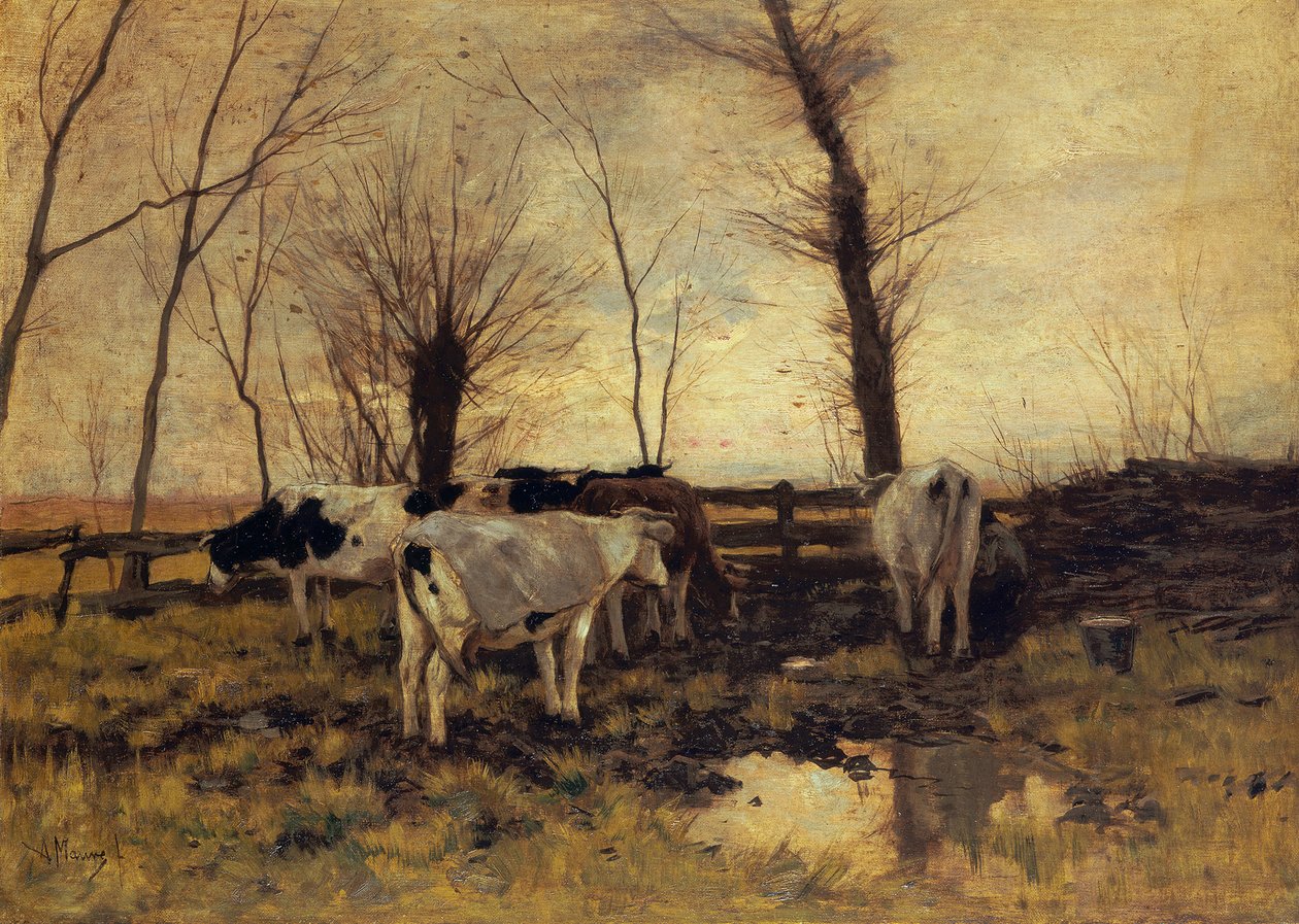 Cows on the Pasture by Anton Mauve