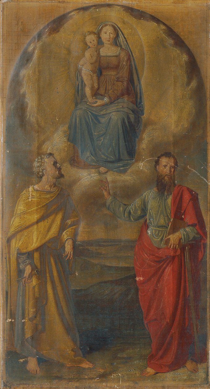 Mary with Child Jesus and Saints Peter and Paul by Anton Psenner