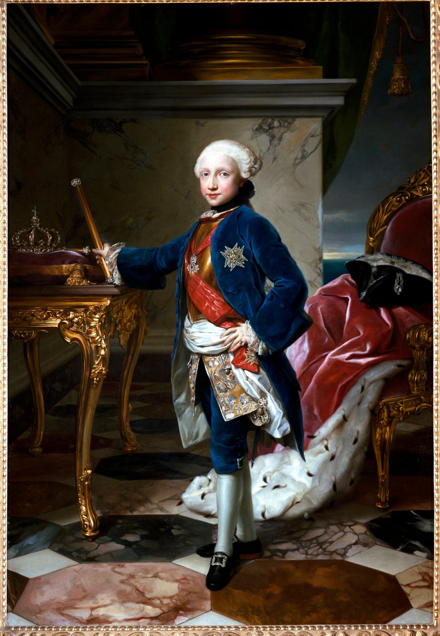 Portrait of Ferdinand I of Bourbon or Ferdinand IV, King of Naples, at the age of nine by Anton Raphael Mengs