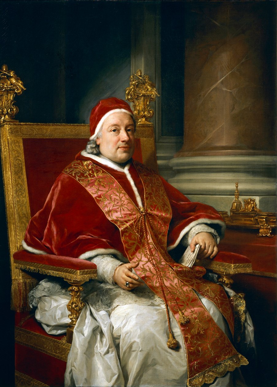 Portrait of Pope Clement XIII Rezzonico by Anton Raphael Mengs