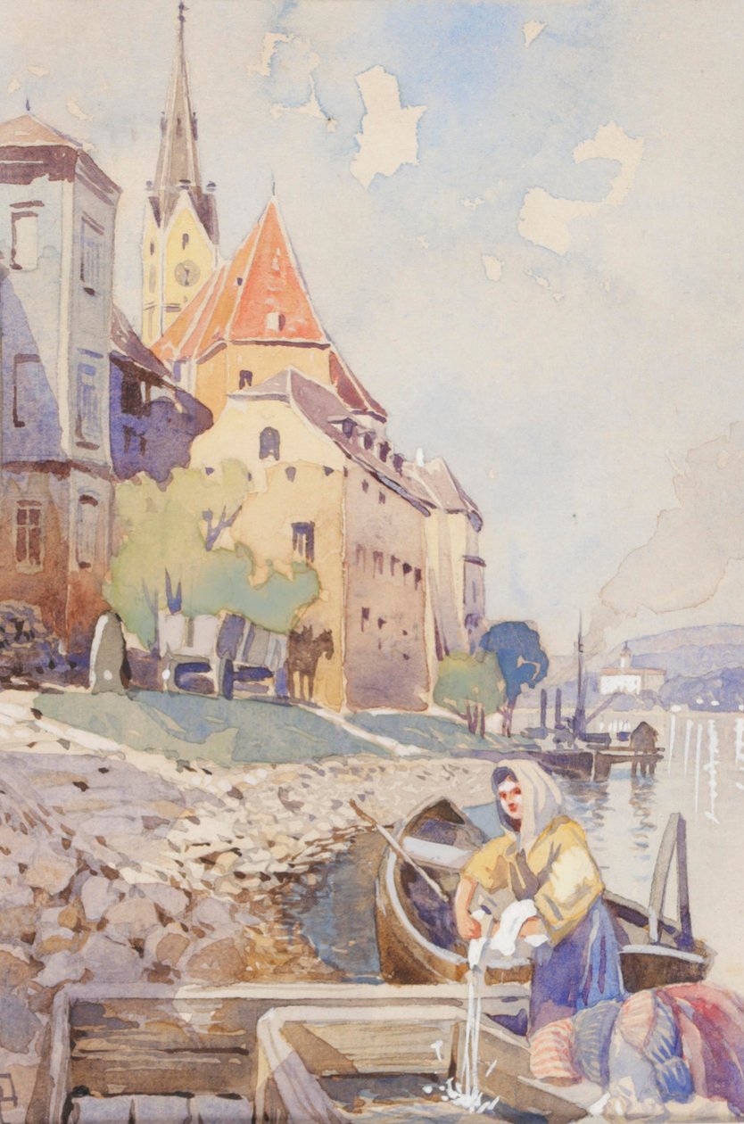 Ybbs on the Danube by Anton Reckziegel