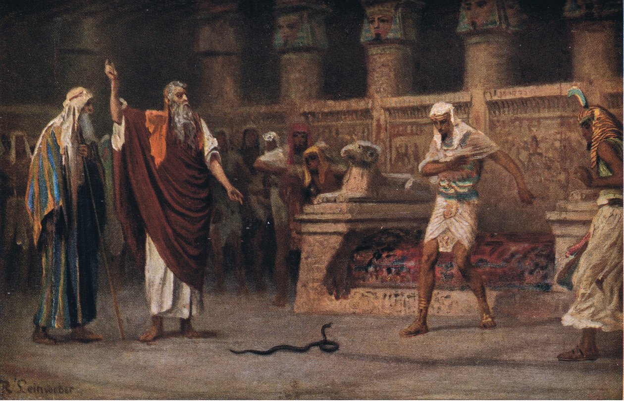 Moses and Aaron Before Pharaoh, from Hulbert