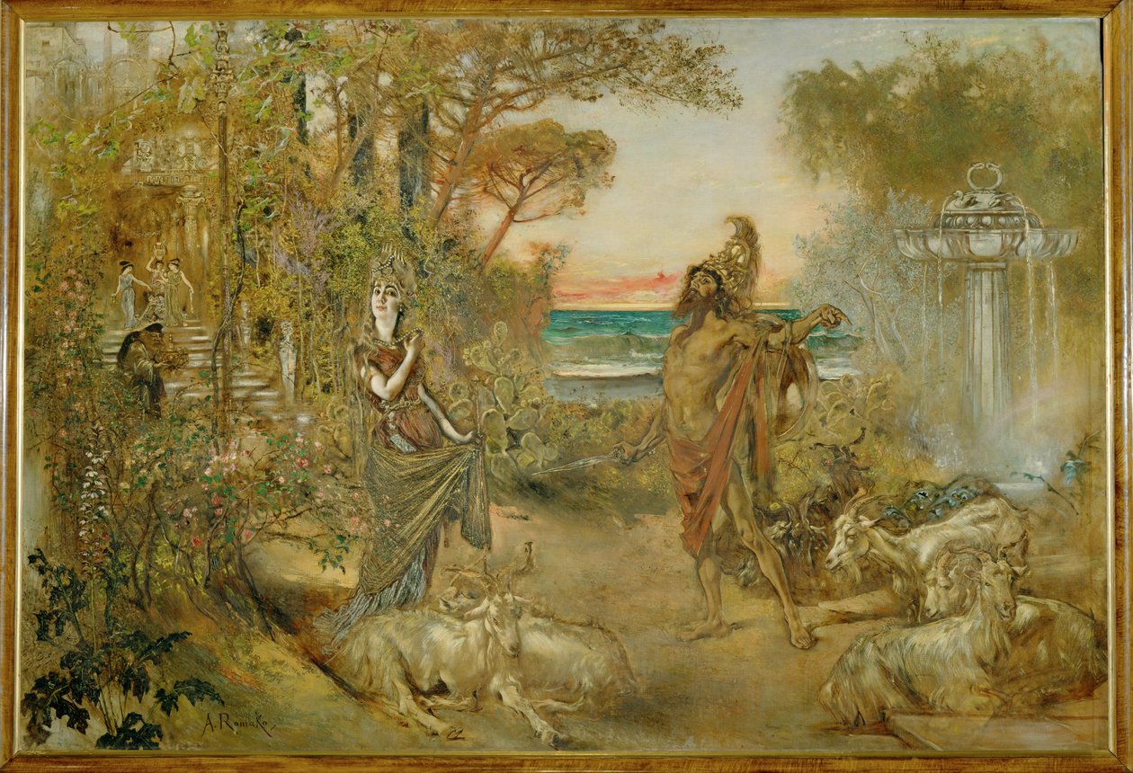 Circe and Ulysses by Anton Romako