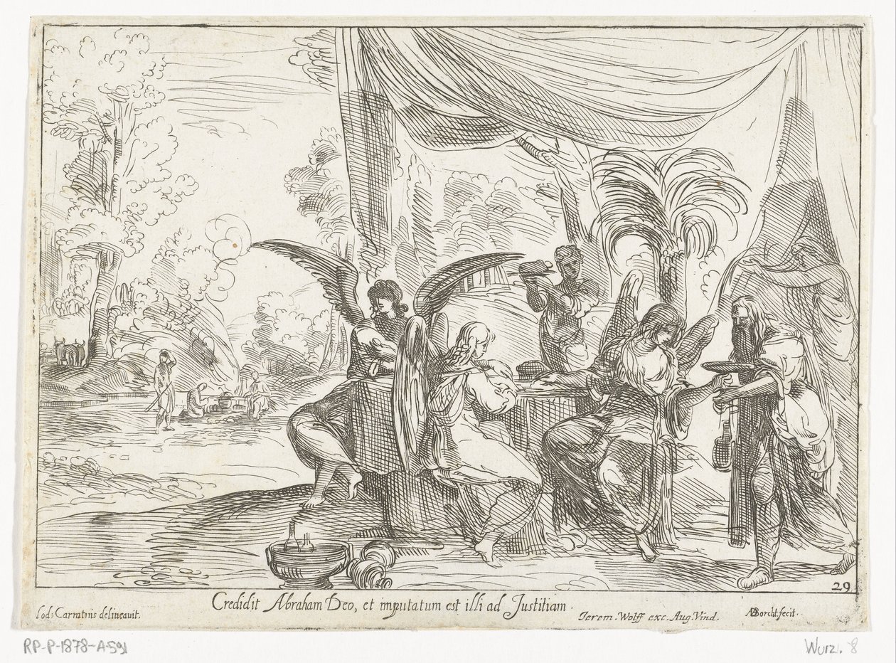 Abraham Receives the Three Angels by Anton van der Borcht