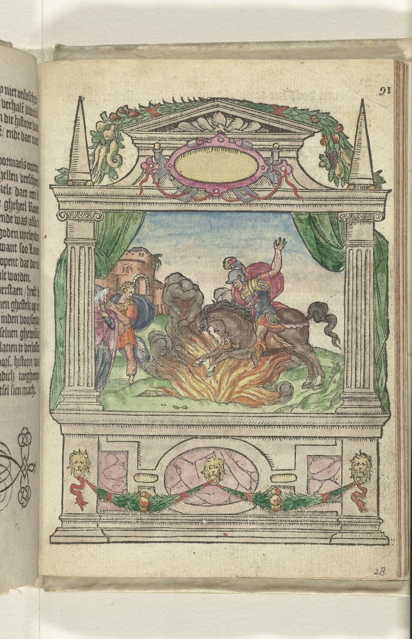 Scene with the Heroic Deed of Marcus Curtius, 1578 by Antoni van Leest