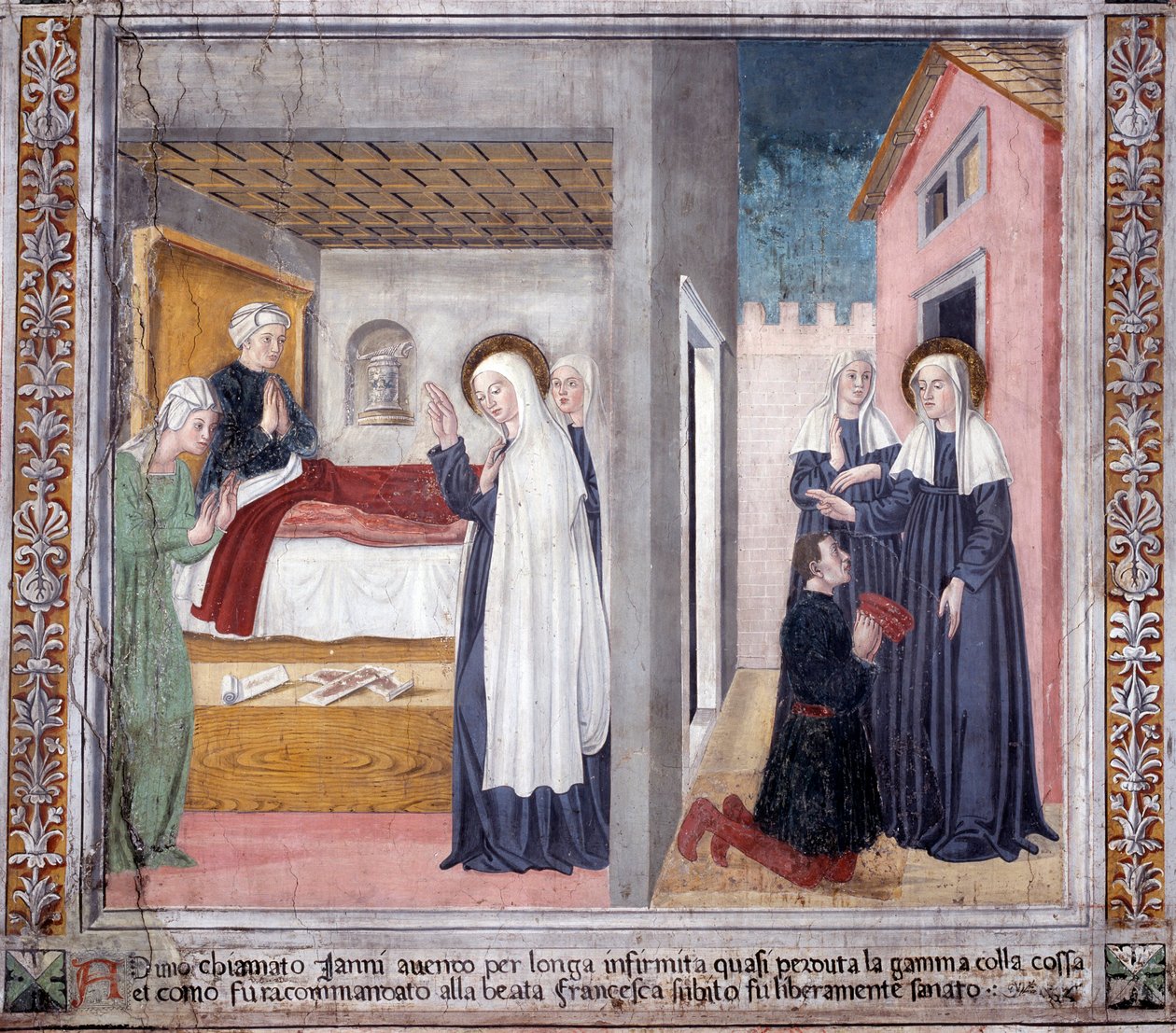 Life of St. Francesca Romana: The Saint Heals a Man Who Lost His Leg by Antoniazzo Romano
