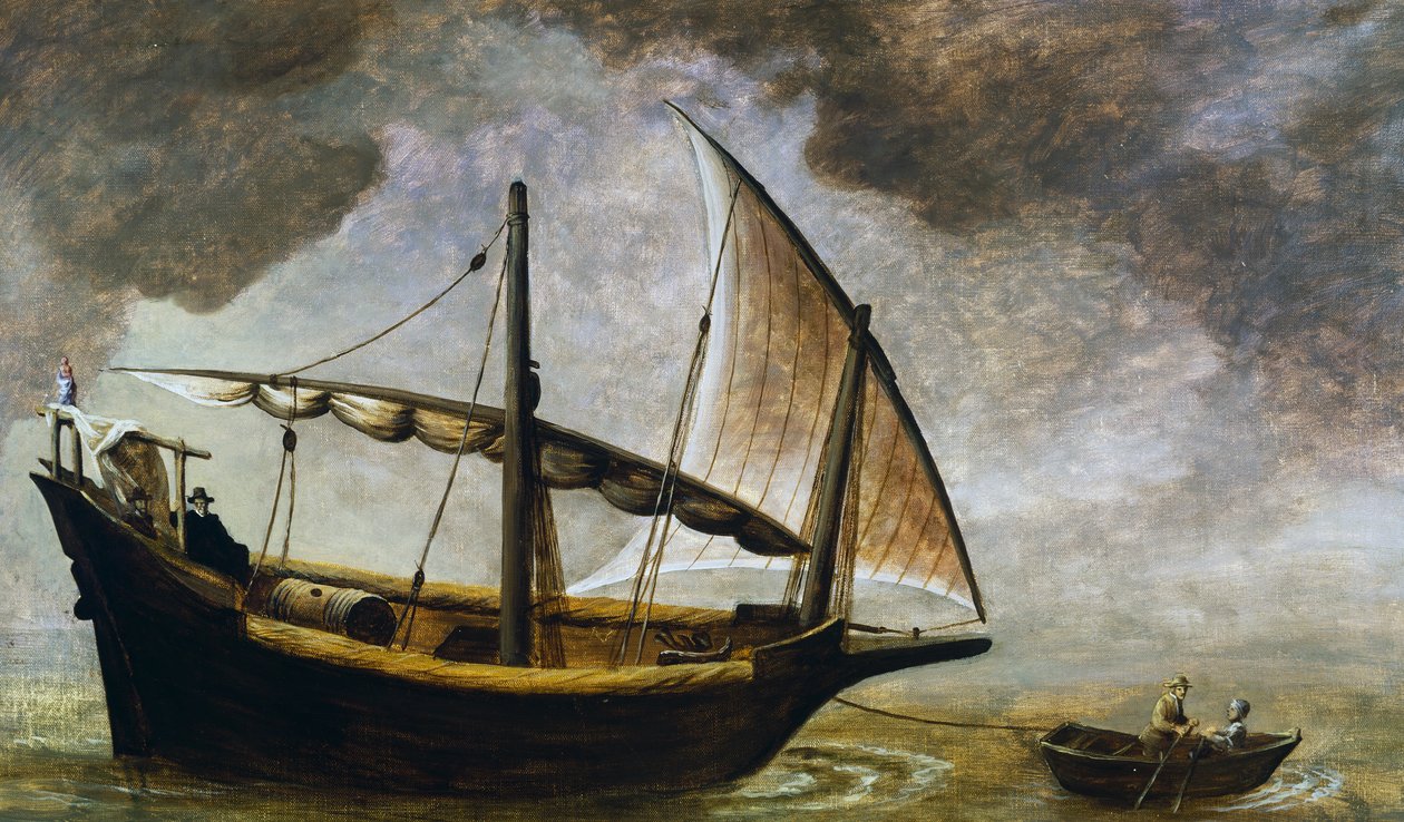 Genoese wine ship from 17th century by Antonino Traverso