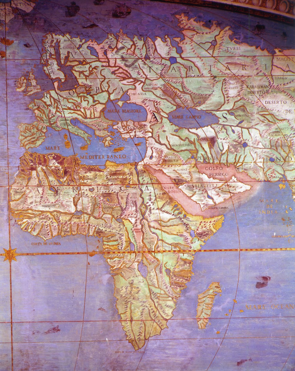 Map of Europe and Africa, from the 