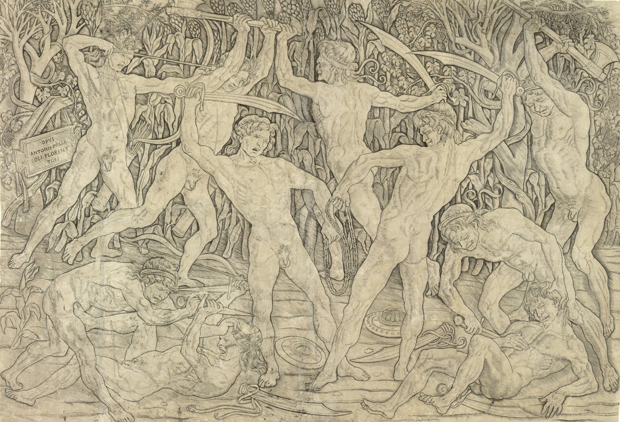 Battle of the Nudes by Antonio del Pollaiolo