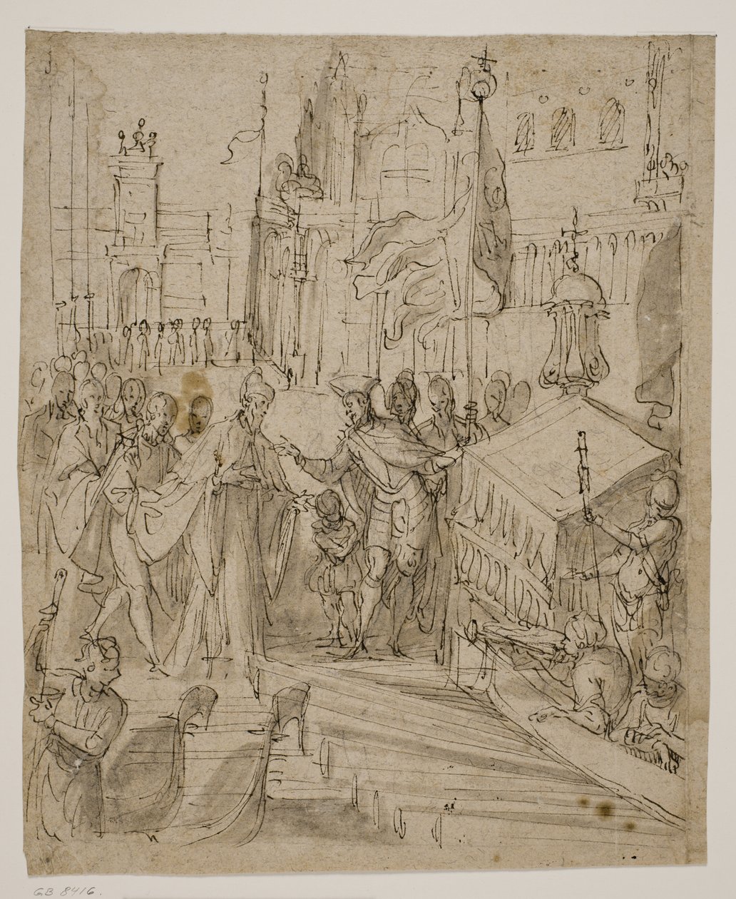 The Doge Giving a Member of the Barbarigo Family Command of the Venetian Fleet by Antonio Aliense