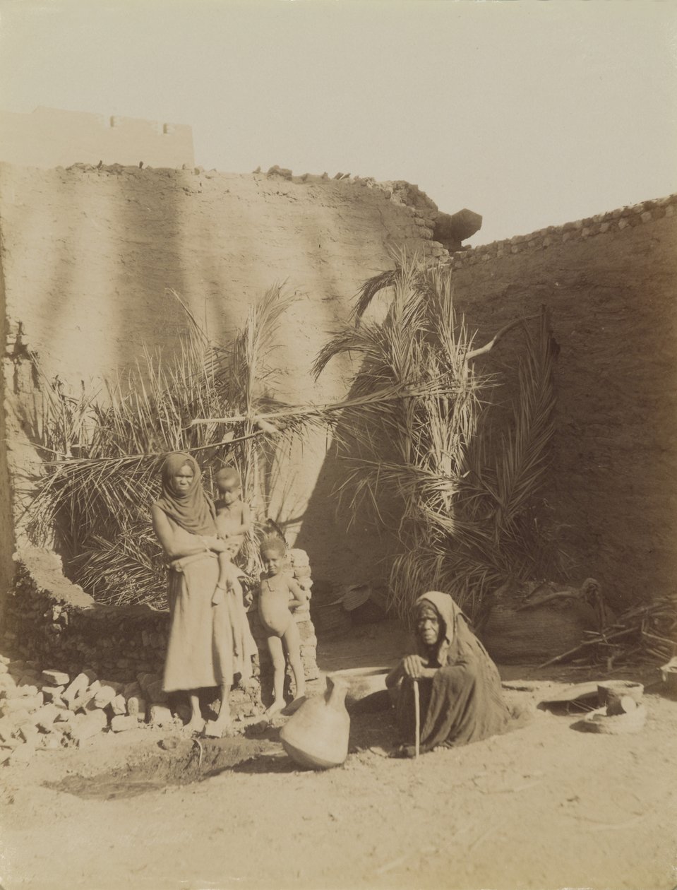 Berber Family, Egypt by Antonio Beato