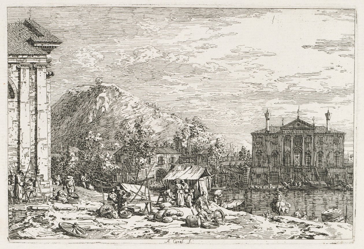 Views: A City Beyond a River, 1735-1746 by Giovanni Antonio Canal