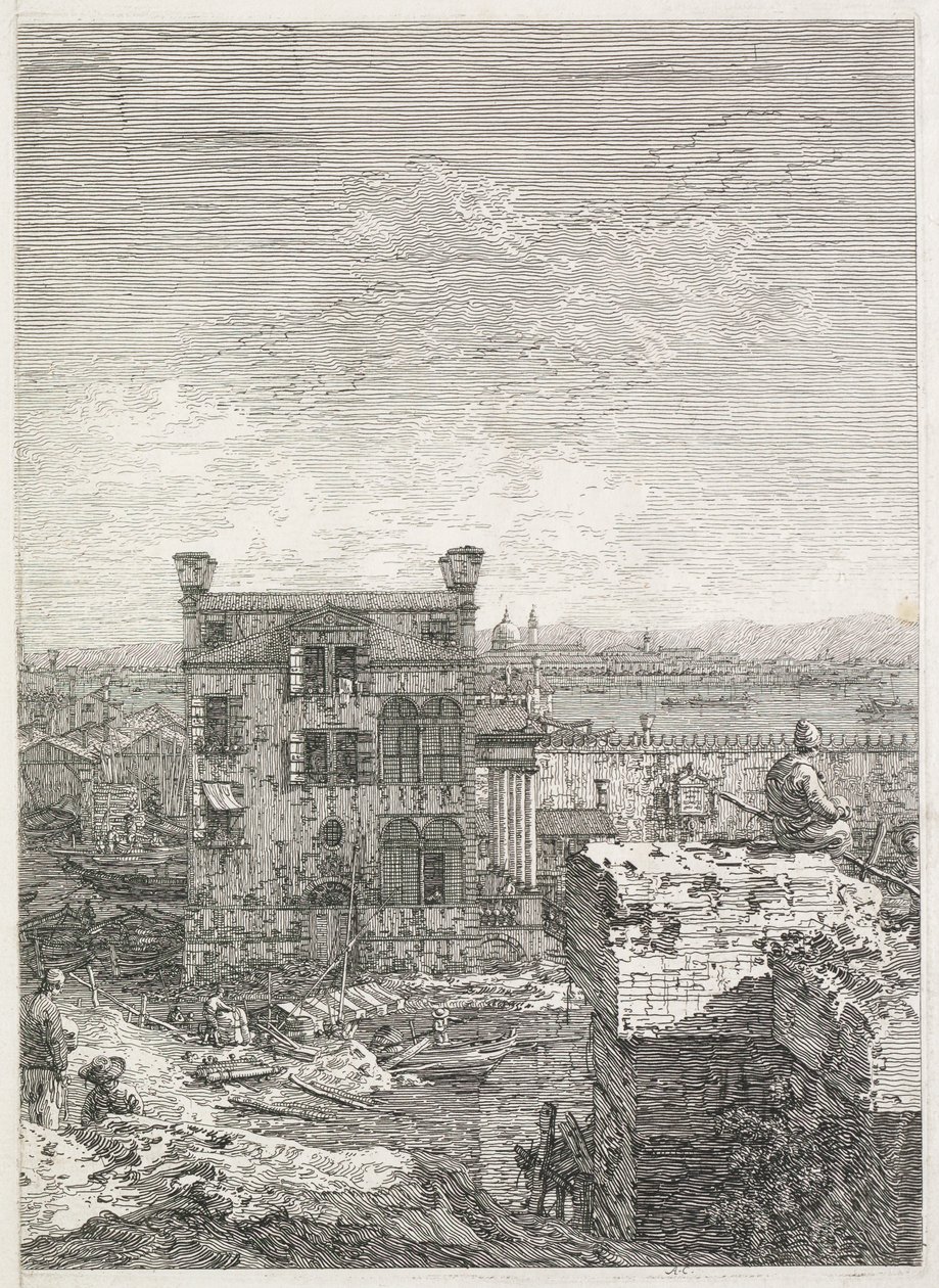 Views: A House Surrounded by Six Columns by Antonio Canaletto