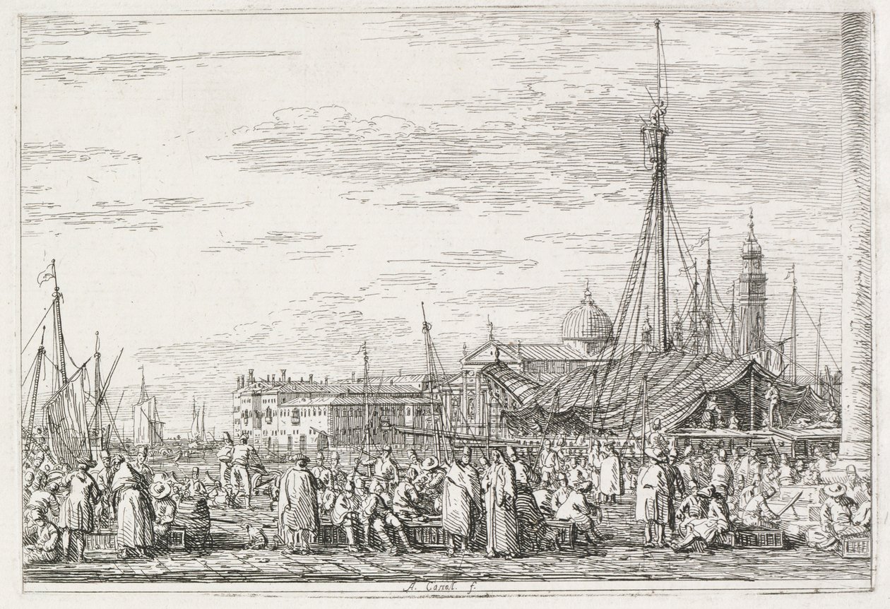 Views: The Market on the Molo by Antonio Canaletto