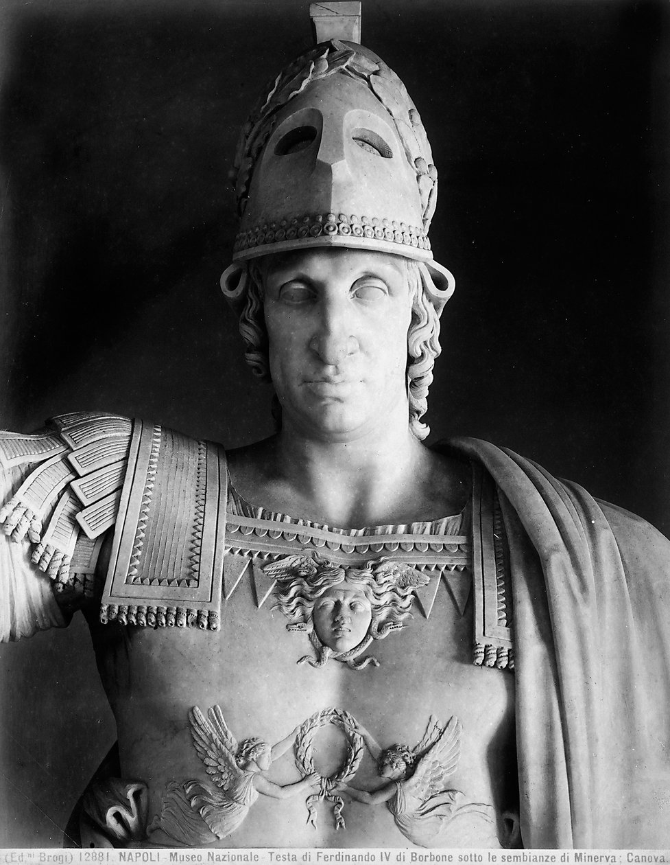 Detail of the Statue of Ferdinand IV of Bourbon in the Garments of Minerva by Antonio Canova