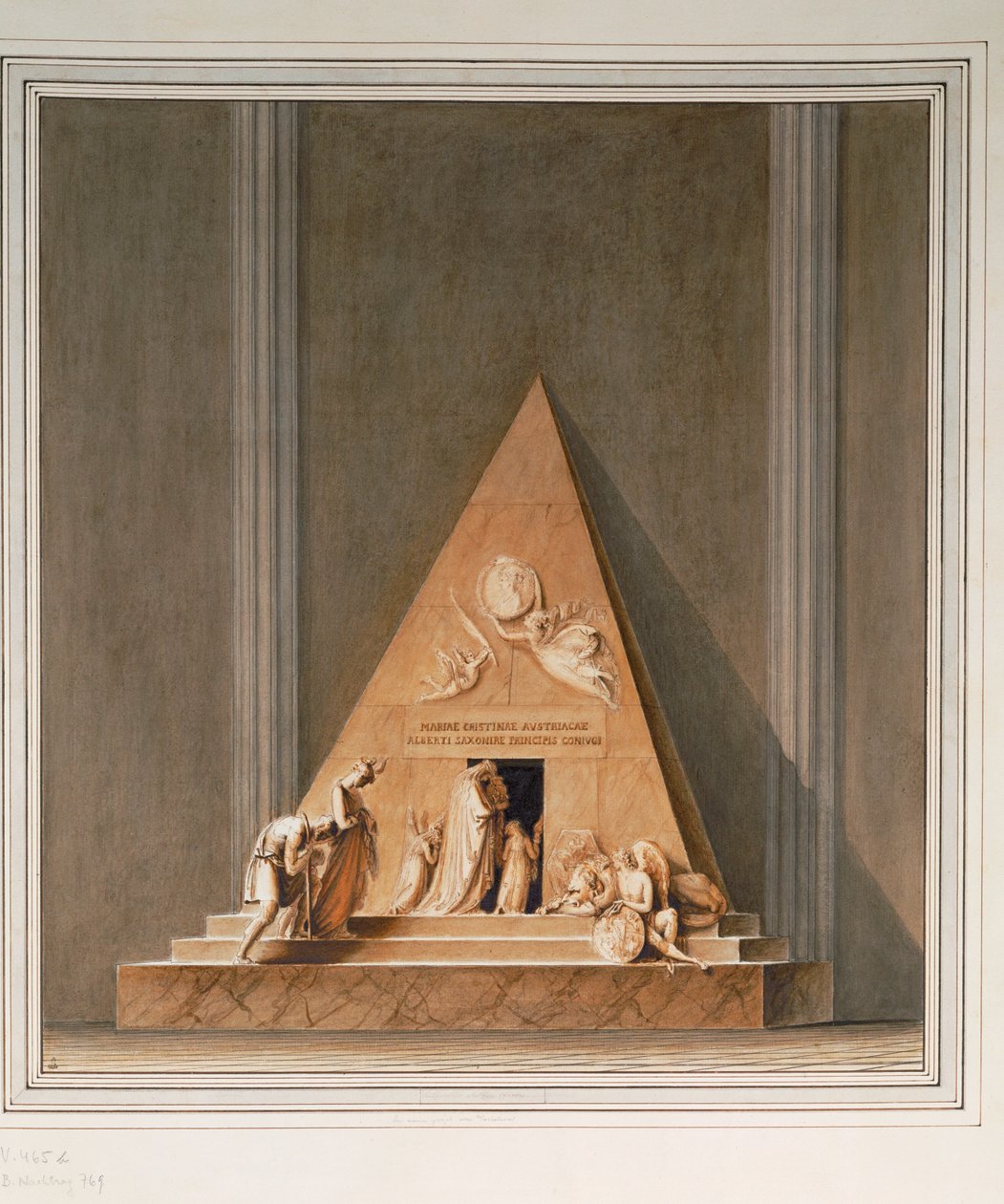 Sketch for the Tomb of Archduchess Marie Christine, Daughter of Empress Maria Theresia and Wife of Duke Albert of Saxe-Teschen by Antonio Canova