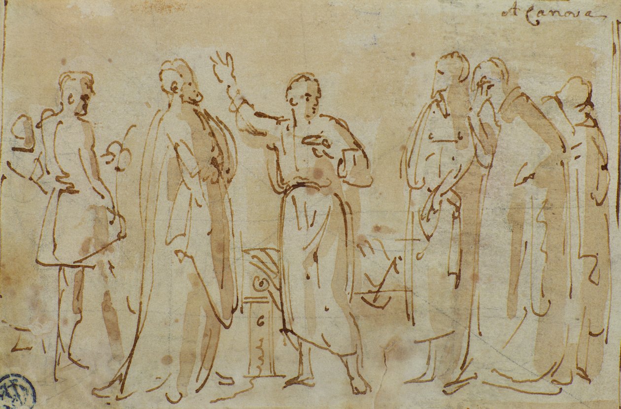 Socrates Drinks the Cup of Hemlock, c.1787 by Antonio Canova