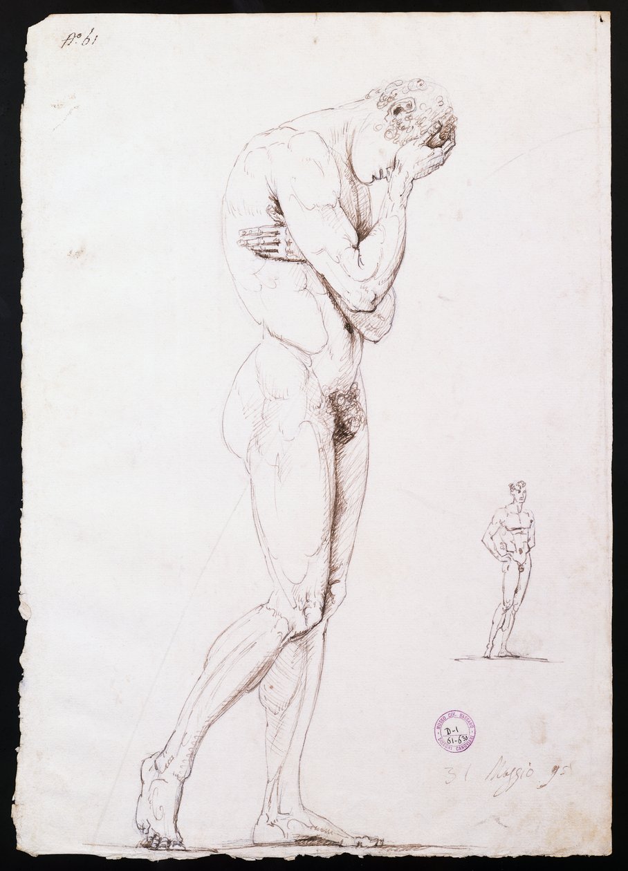 Standing Male Nude in Left Profile by Antonio Canova