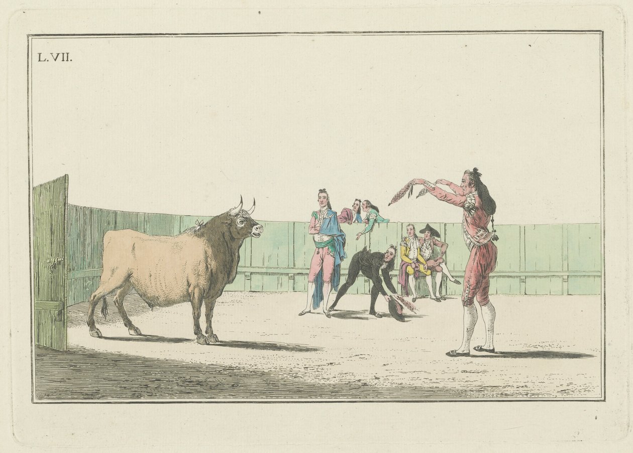 Plate VII, from the series Collection of the Main Actions in a Bullfight by Antonio Carnicero