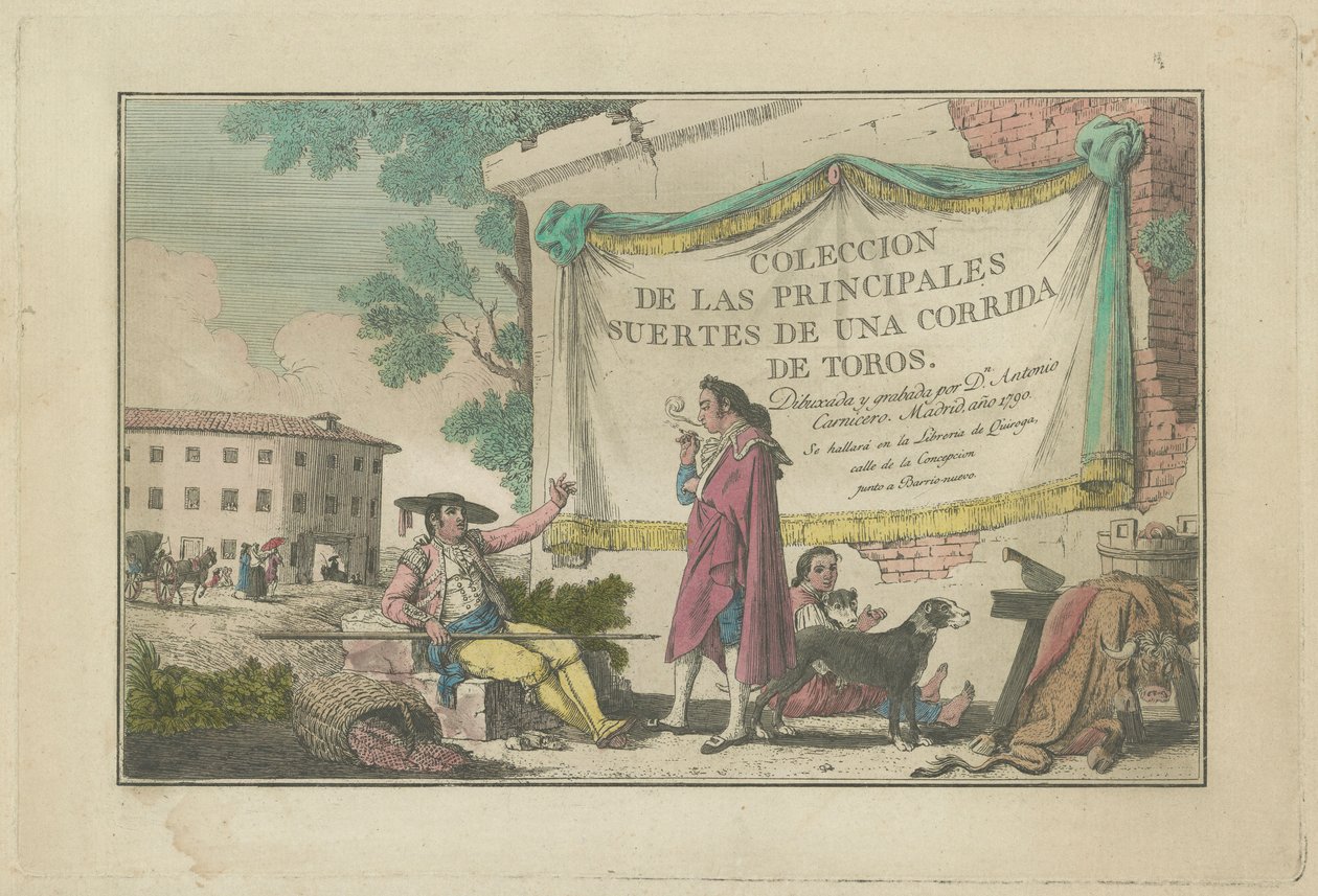 Title Plate, from the Series Collection of the Main Actions in a Bullfight by Antonio Carnicero